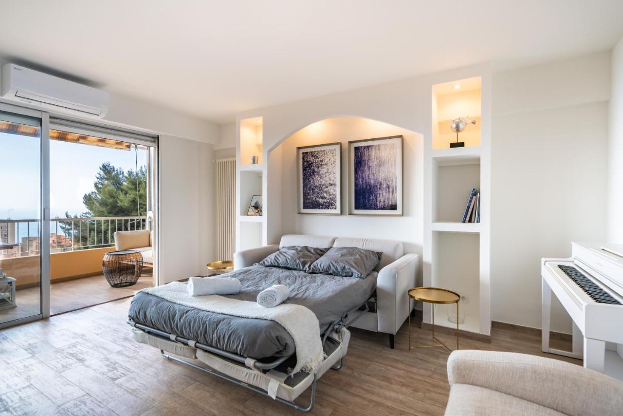 Monaco Border, Sea View, Terrace, Free Parking Apartment Beausoleil Exterior foto